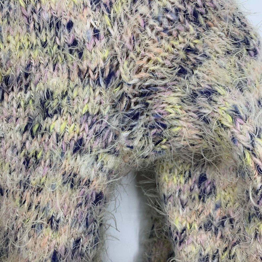 Lou & Grey Sweater Speckled Metallic Fuzzy Knit Long Sleeve - Picture 10 of 10